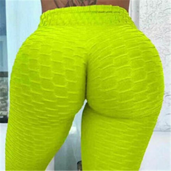 Womens Yoga Pants Anti-Cellulite Push Up Ruched High Waist Leggings Butt Lifting - Picture 8 of 11